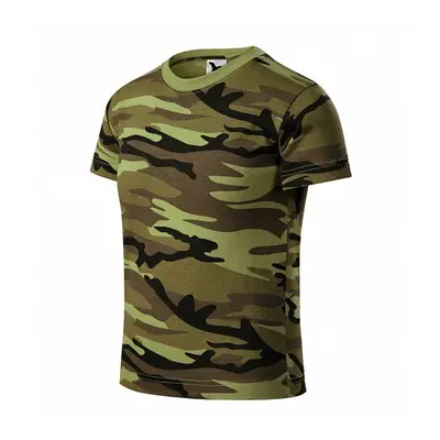 Dětské maskované triko Malfini CAMOUFLAGE 149, zeleno-hnědé