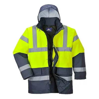 Zimní nepromokavá bunda Portwest Hi-Vis Contrast Traffic, žlutá/navy