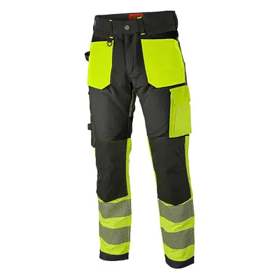 Reflexní strečové kalhoty Bennon EREBOS class1 Hi-VIS, černé