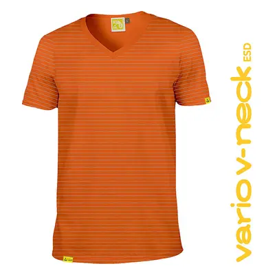 Pracovní triko do "V" CHAMEO VARIO V-NECK ESD, oranžová