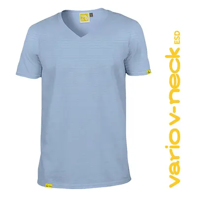 Pracovní triko do "V" CHAMEO VARIO V-NECK ESD, světle modrá