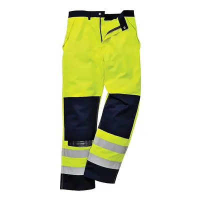 Multinormní pasové kalhoty Hi-Vis Portwest FR62, žlutá/navy