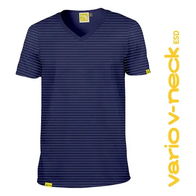 Pracovní triko do "V" CHAMEO VARIO V-NECK ESD, navy