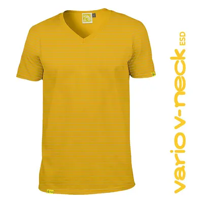 Pracovní triko do "V" CHAMEO VARIO V-NECK ESD, žlutá