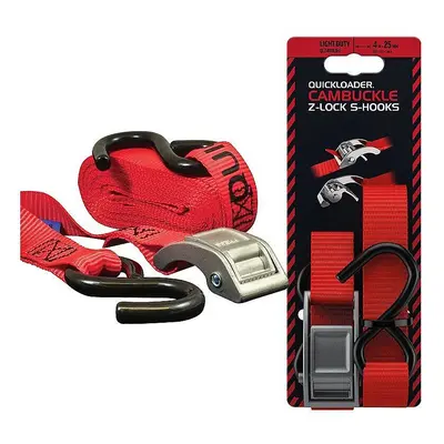 Popruh se sponou QUICKLOADER Cambuckle, Z-zámek+S-hák, 400kg, 4mx25mm - 42149