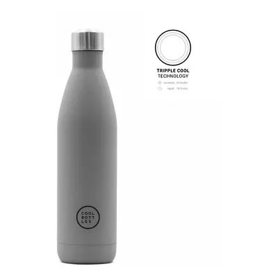 Nerezová termolahev COOL BOTTLES Pastel Grey třívrstvá 750ml