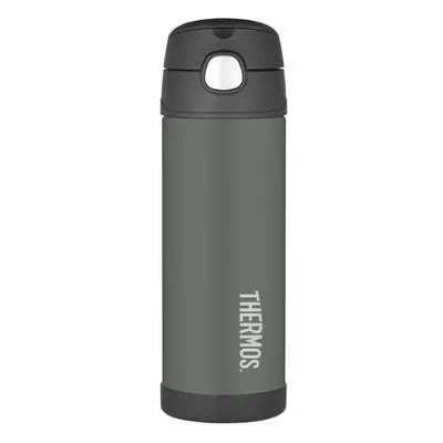 Thermos Funtainer dětská termoska s brčkem 470 ml - černá