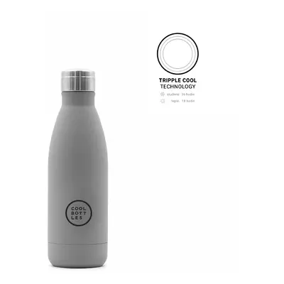 Nerezová termolahev COOL BOTTLES Pastel Grey třívrstvá 350ml