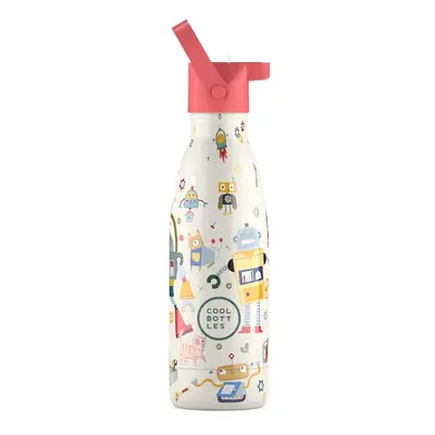 Dětská nerezová termolahev COOL BOTTLES Kids Messy Robots třívrstvá 350ml NEW