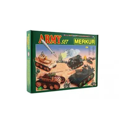 Stavebnice Merkur Army Set 657 ks 40 modelů