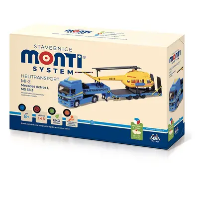 Stavebnice Monti System MS 58.3 Mercedes Actros L Helitransport MI-2