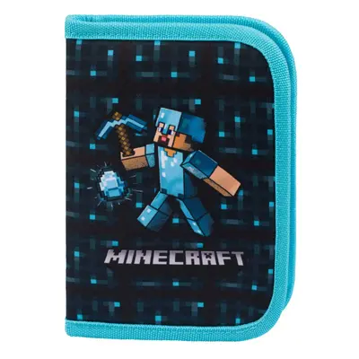 BAAGL Školní penál jednopatrový Minecraft Blue Axe