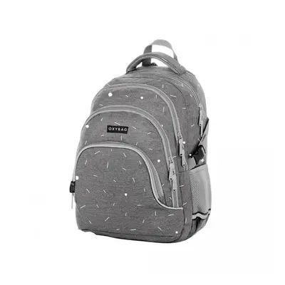 Oxybag Studentský batoh OXY SCOOLER Grey geometric