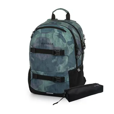 Studentský batoh + etue OXY Sport Camo