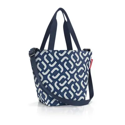 Malá modro bílá kabelka shopper XS signature navy ZR4073