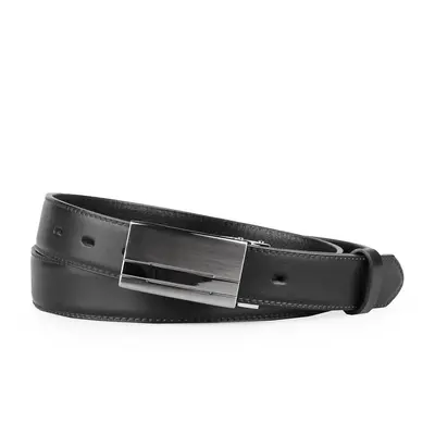 Penny Belts Pánský černý kožený pásek do kalhot společenský 30-020-1PS-60