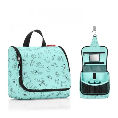 Kosmetická taštička pro děti toiletbag kids cats and dogs mint WH4062