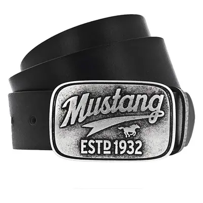 Pánský kožený pásek Mustang MG2046R06-0790 černý s plnou sponou