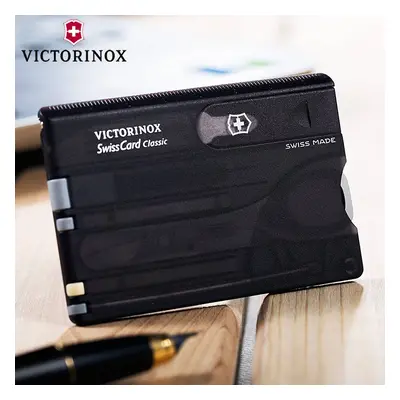 SwissCard Victorinox Classic, transparentní černá 0.7133.T3