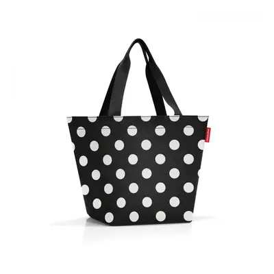 Velká nákupní kabelka se zipem Shopper M dots white ZS7073