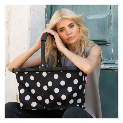 Carrybag frame dots white nákupní košík BK7072