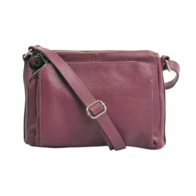 Kožená crossbody kabelka 5542 bordová