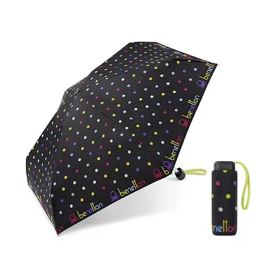 Benetton Ultra Mini Flat Signature Dots black 59003 černý s puntíky