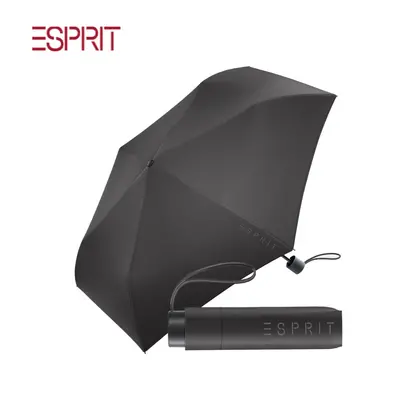 Černý skládací lehký deštník Esprit Mini Slimline black 57201