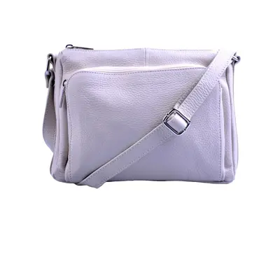 Kožená crossbody kabelka MaxFly 5542 béžová