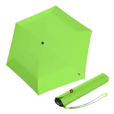 Lehký dámský skládací plochý deštník - Knirps US.050 NEON GREEN