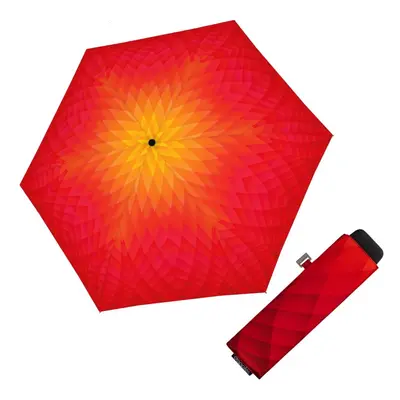 Doppler Carbonsteel Mini Slim Fusion red/yellow - dámský skládací deštník