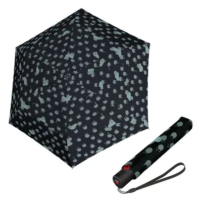 Knirps Knirps U.200 Duomatic rainyday black - elegantní dámský plně automatický deštník