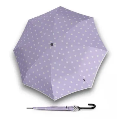 Elegantní holový vystřelovací deštník - Knirps A.760 Stick Automatic Dot Art Lavender