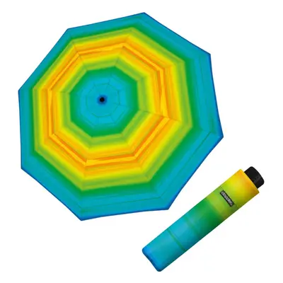 Doppler Fiber Havanna Happy green - dámský skládací deštník