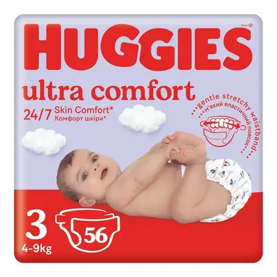 HUGGIES Ultra Comfort Jumbo 3 Pleny jednorázové 56 ks