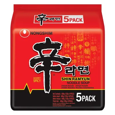 Nongshim instantní nudle Shin Ramyun balení 5x120g