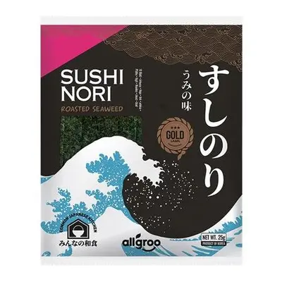 Allgroo Sushi Nori zlaté mořské řasy 25 g