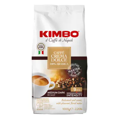 Kimbo Caffé Crema Dolce 100% Arabica Zrno 1kg