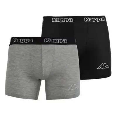 Kappa pánské boxerky 891199 Black/Mid Grey 2 Pack