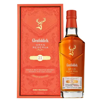 Glenfiddich 21 YO GRAN RESERVA Rum Cask Finish 40% 0,7l (dárkové balení)