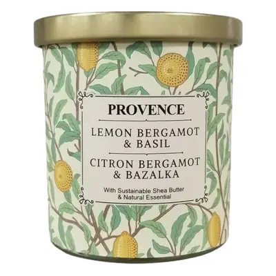 Provence svíčka ve skle citron bergamon bazalka 8 x 9cm 206g