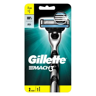 Gillette Mach 3 strojek + 2 hlavice