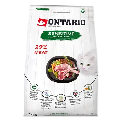 Ontario Cat Sensitive/Derma 2kg