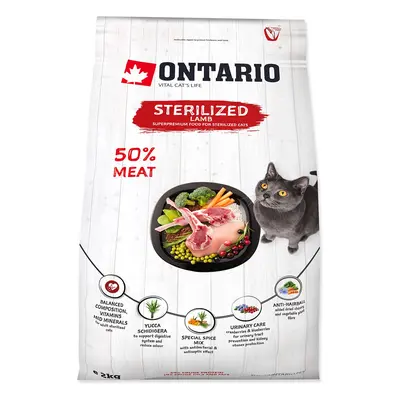 Ontario Cat Sterilised jehněčí 2kg