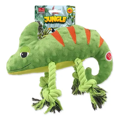 Dog Fantasy hračka Jungle chameleon pískací zelená 28cm