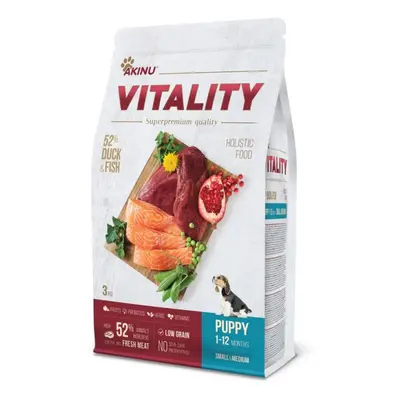 Akinu Vitality Granule pro štěňata Kachna & Ryba 3kg