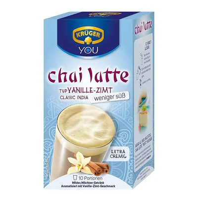 Kruger Krüger Chai Latte Classic India méně cukr Vanilla Skořice 10x14g