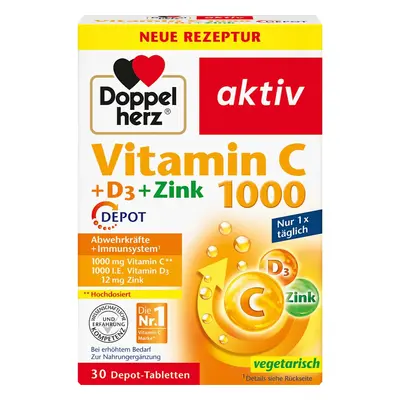 Doppelherz Vitamin C 1000 + D3 + Zinek Tablety