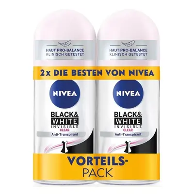 Nivea Deo Roll-On Invisible Black&White 2x50ml