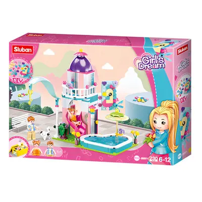 Sluban Girls Dream Domek se skluzavkou do bazénu M38-B0971